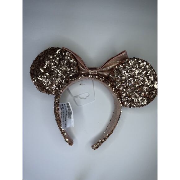 Disney Original Rose Gold Sequined Mickey Ears - Picture 2 of 2